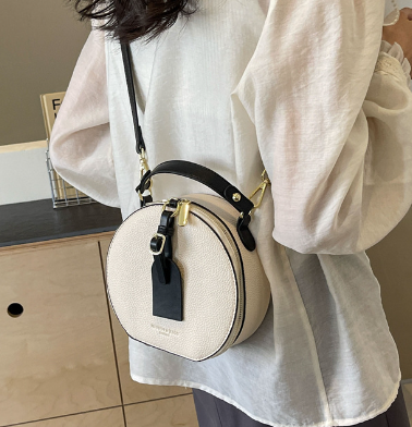 Vintage Leather Box Crossbody Bag