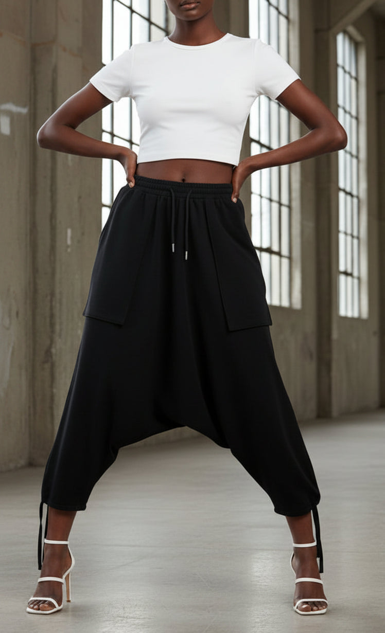 Drawstring - Lantern Harem Pants [Unisex]