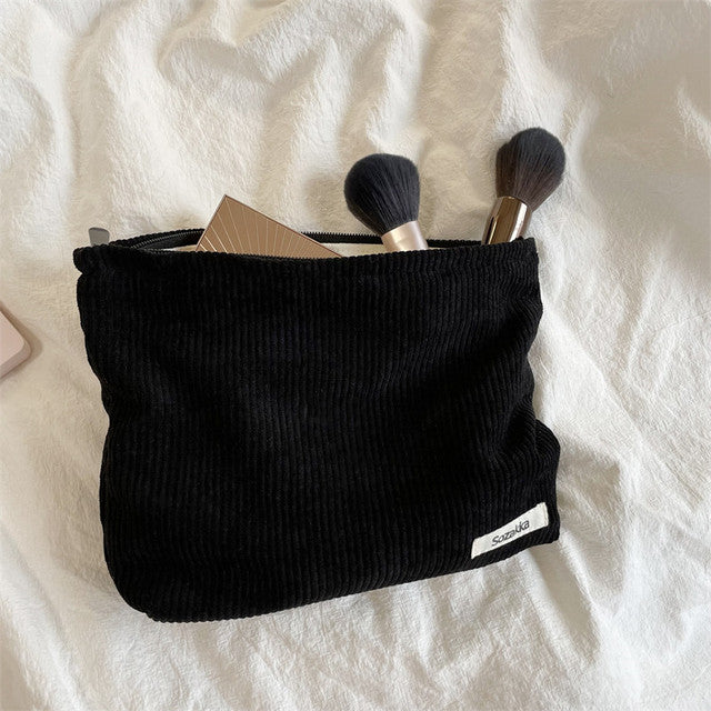 Corduroy Travel Cosmetic Bag - Organizer