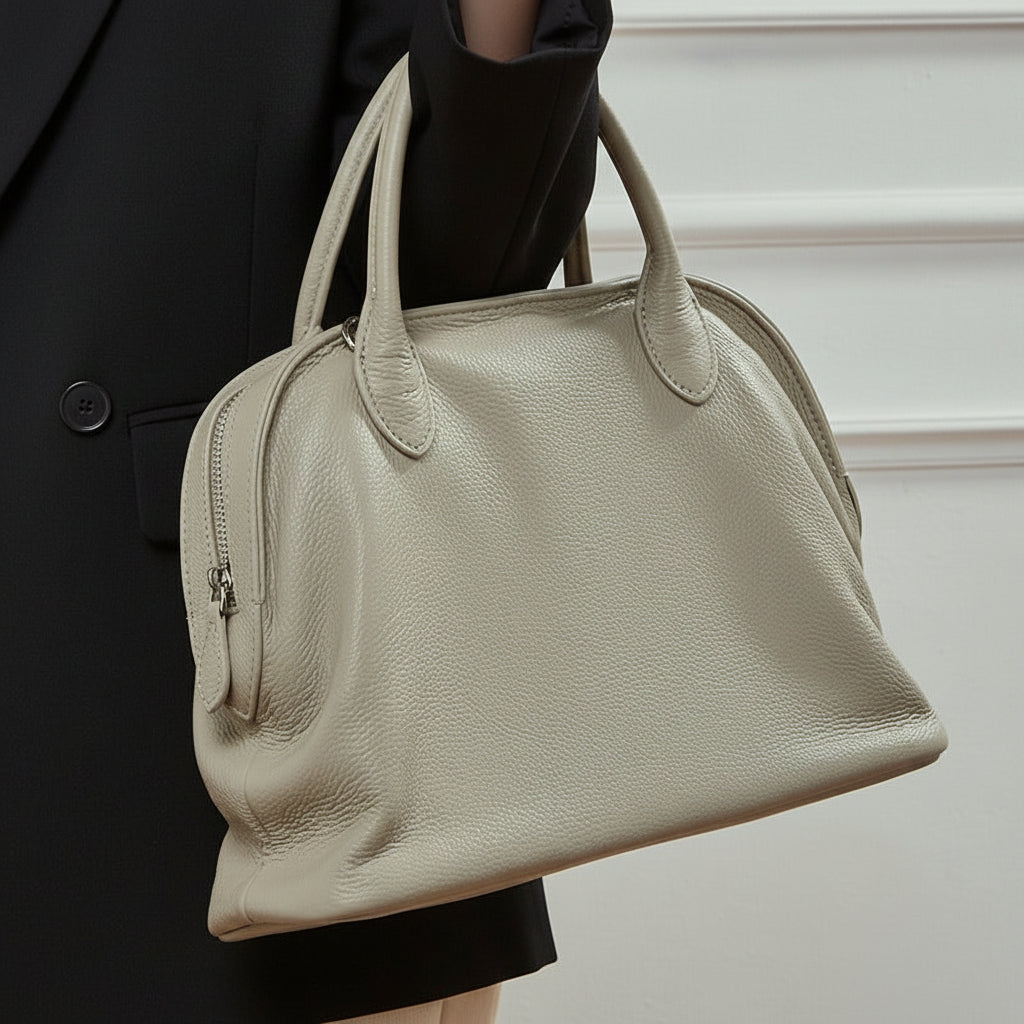 Retro Leather Tote Bag