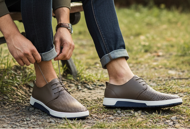 Brogue Leather Casual Shoes