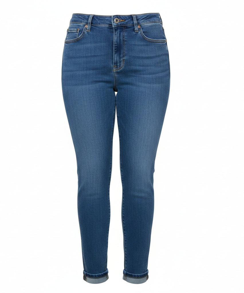 High Grinding Elastic Plus Size Women's Jeans