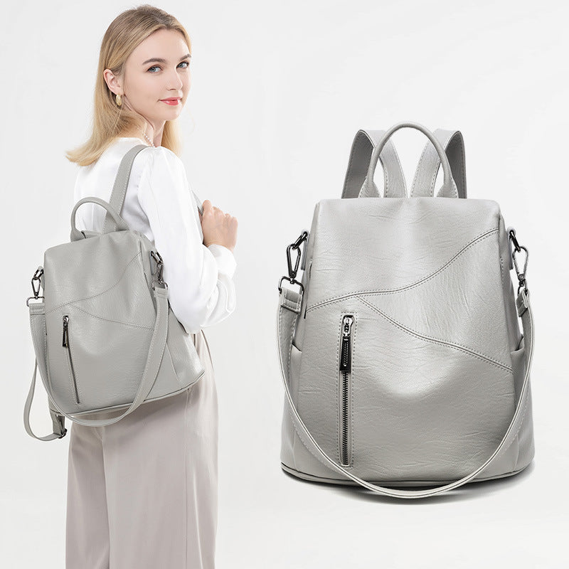 Women's Soft Leather Anti-Theft Backpack