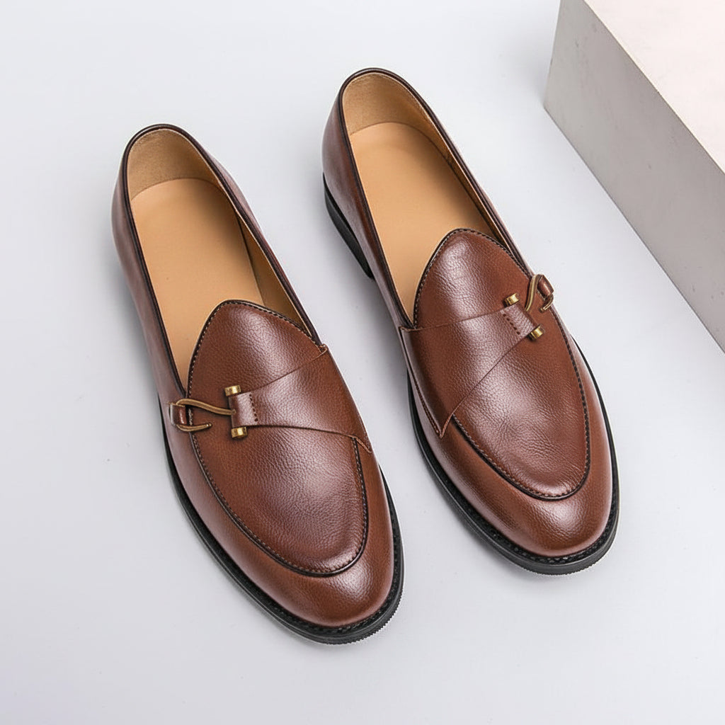 Men's Casual Soft Leather Slip-On Loafers