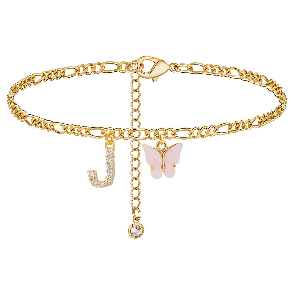 Lady's Titanium Steel Figaro Anklet