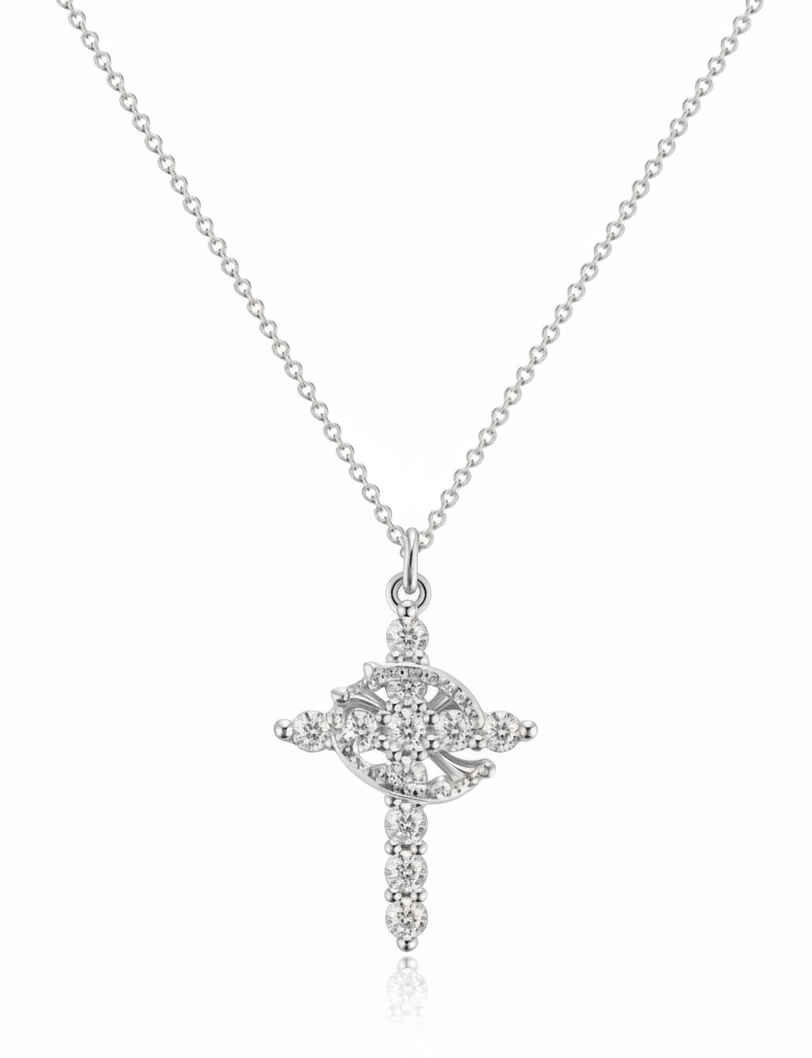 Crown Cross Necklace