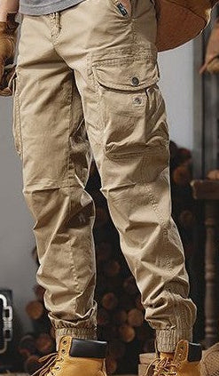 Men's Cargo Pants - Cotton Fleece Joggers