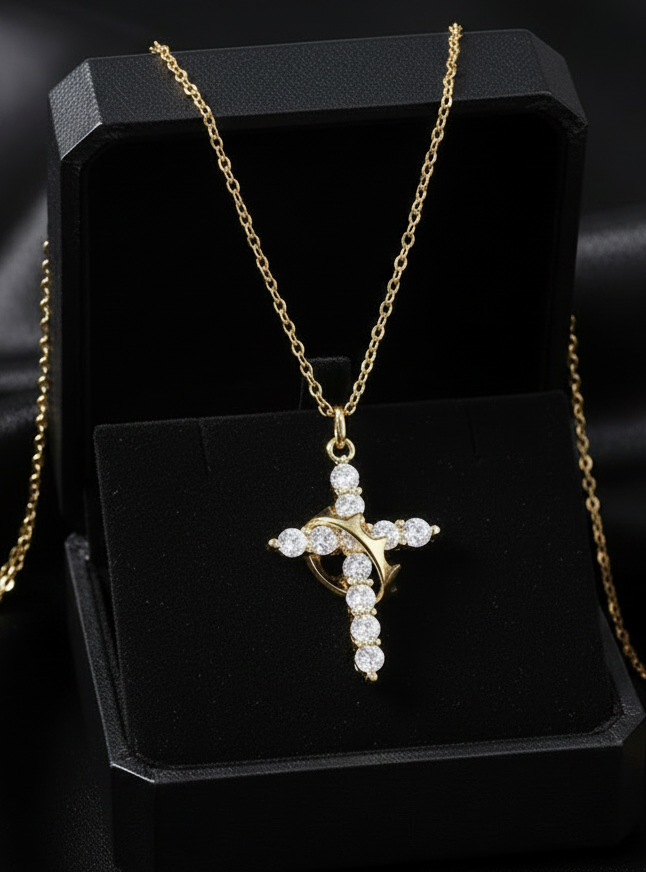 Crown Cross Necklace