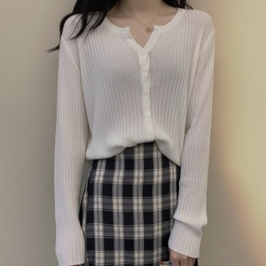 Women's V-Neck Loose Knit Cardigan