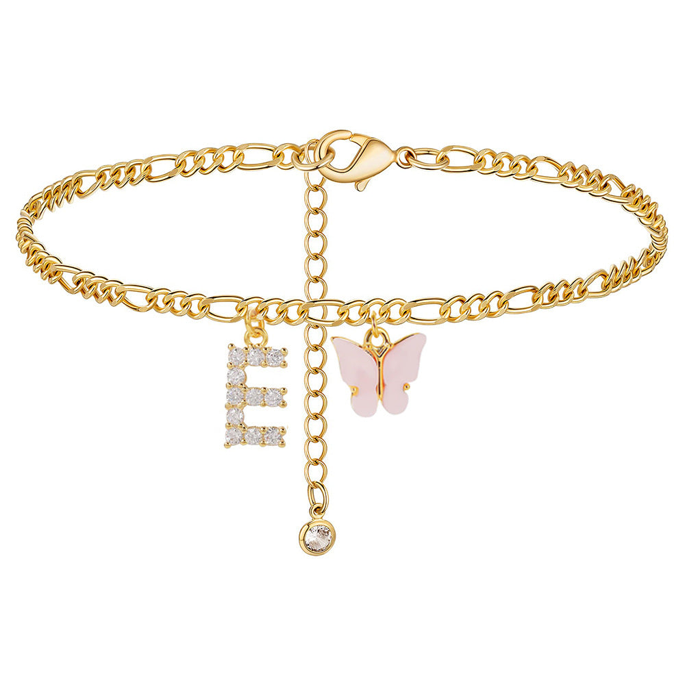 Lady's Titanium Steel Figaro Anklet