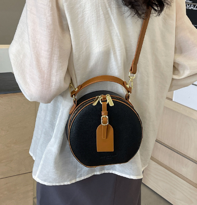 Vintage Leather Box Crossbody Bag