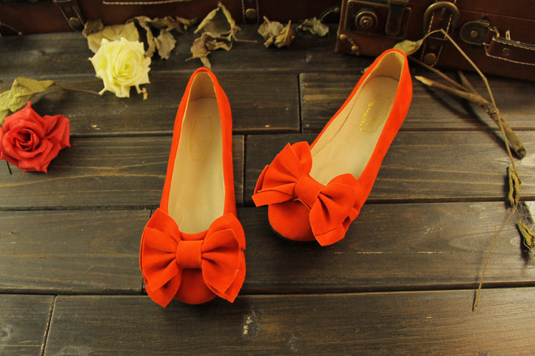 Women's Flat Loafers with Bow
