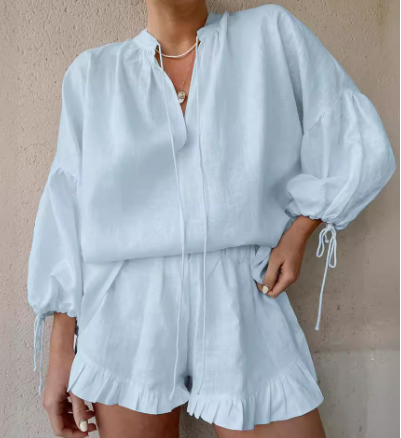 Nathalie Summer Set - Cotton/Linen Blend [2 Pc]