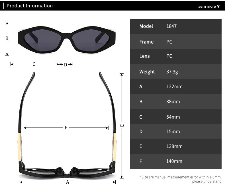 Luxury Oval-Rectangular Sunglasses