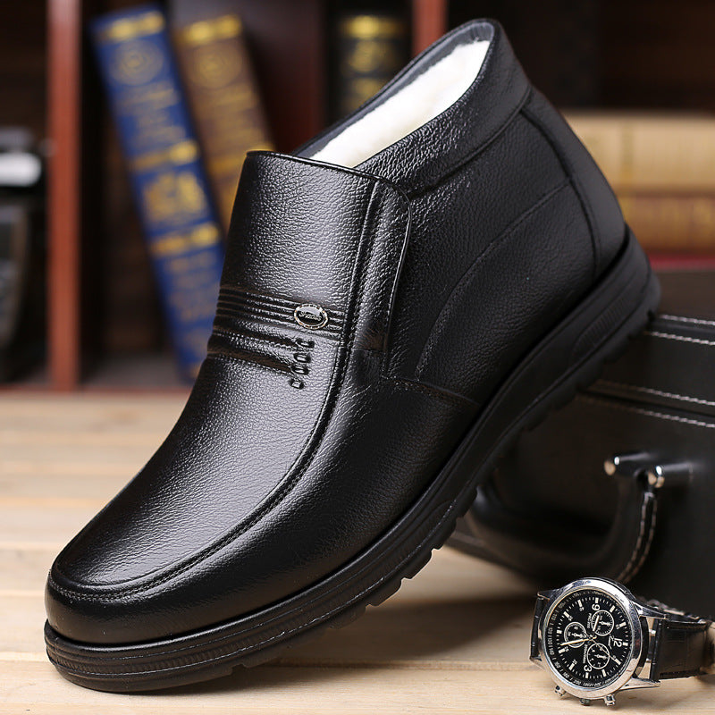 Leather High-Top Shoes