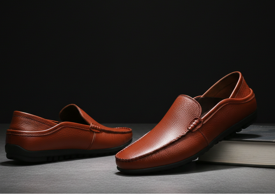 Men's Casual Genuine Leather Slip-On Loafers