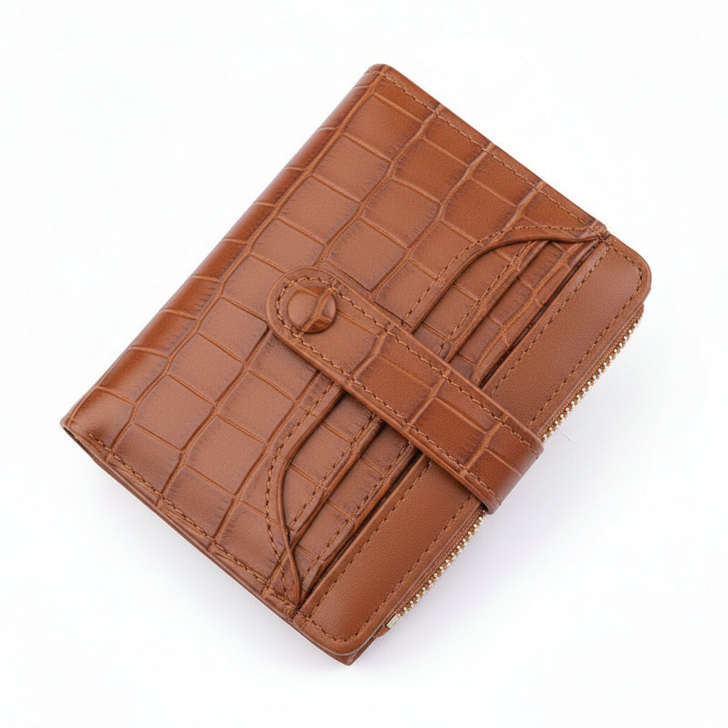 Mini Croc PU Leather Wallet Card Holder
