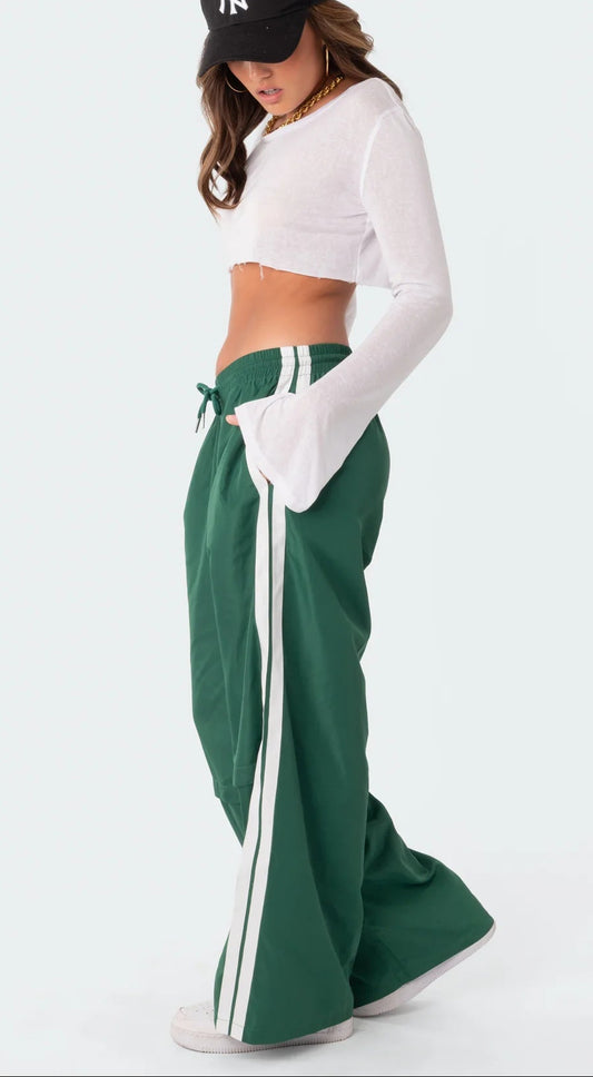 Fauna Color-Block Nylon Track Pants