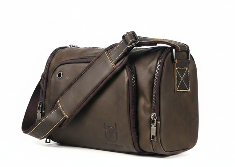 Men's Genuine Leather Shoulder Crossbody Bag