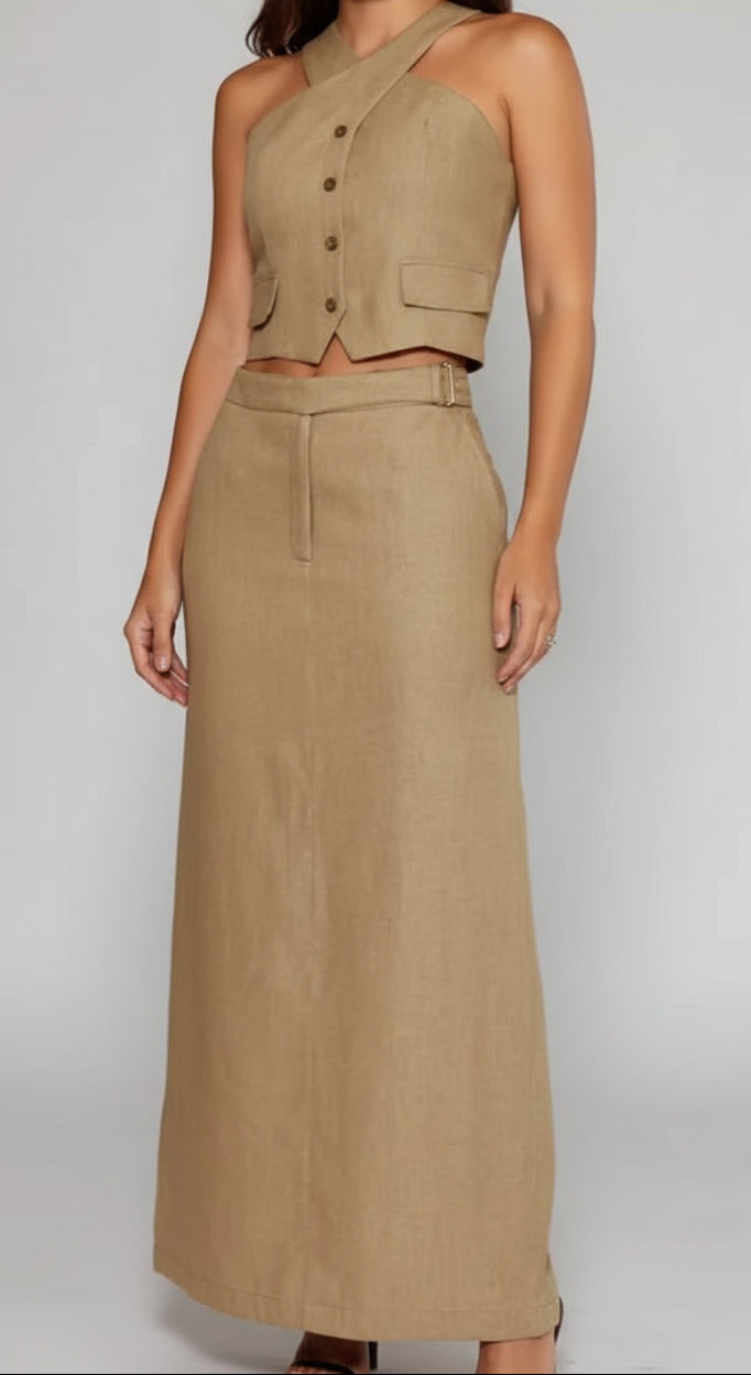 Mantova Blouse & Long Skirt Set (2 Pc)