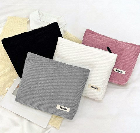Corduroy Travel Cosmetic Bag - Organizer