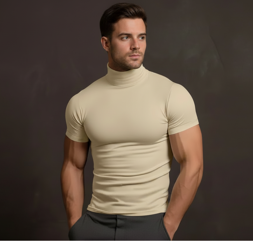 Slim-Fit Turtleneck Tee