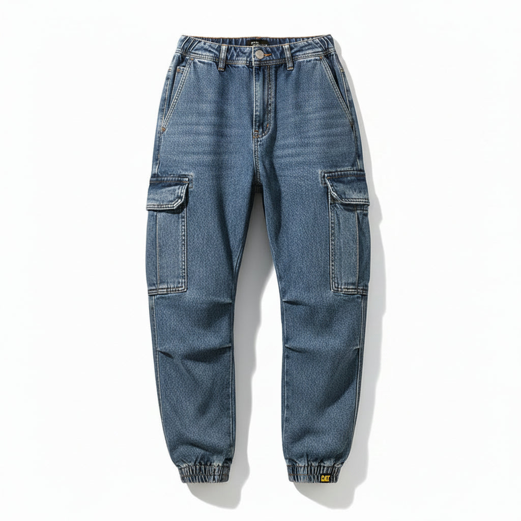 Harem Denim Cargo Pants