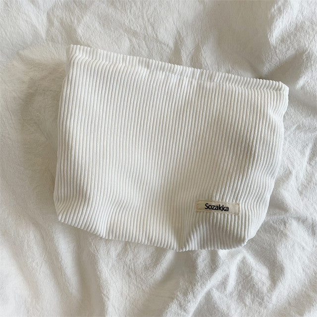 Corduroy Travel Cosmetic Bag - Organizer