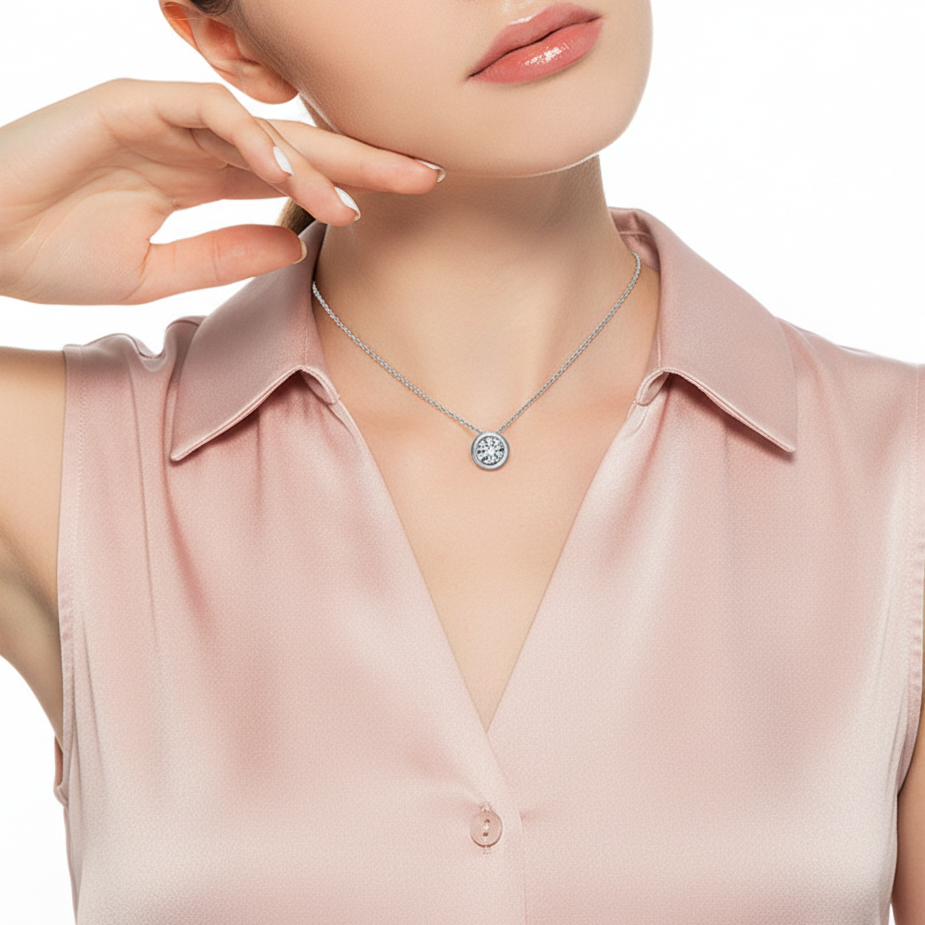 Silver Pendant Charm Necklace