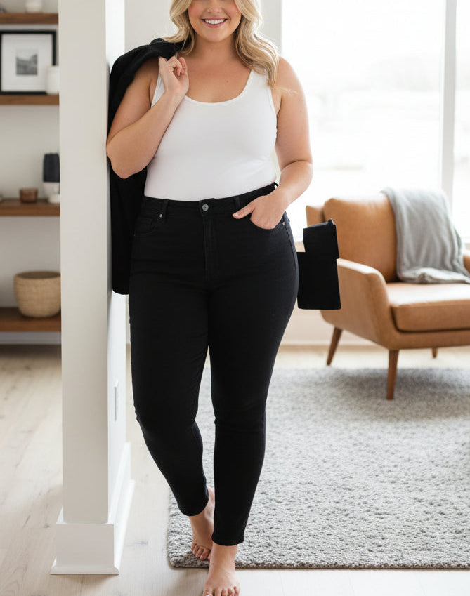 High Grinding Elastic Plus Size Women's Jeans