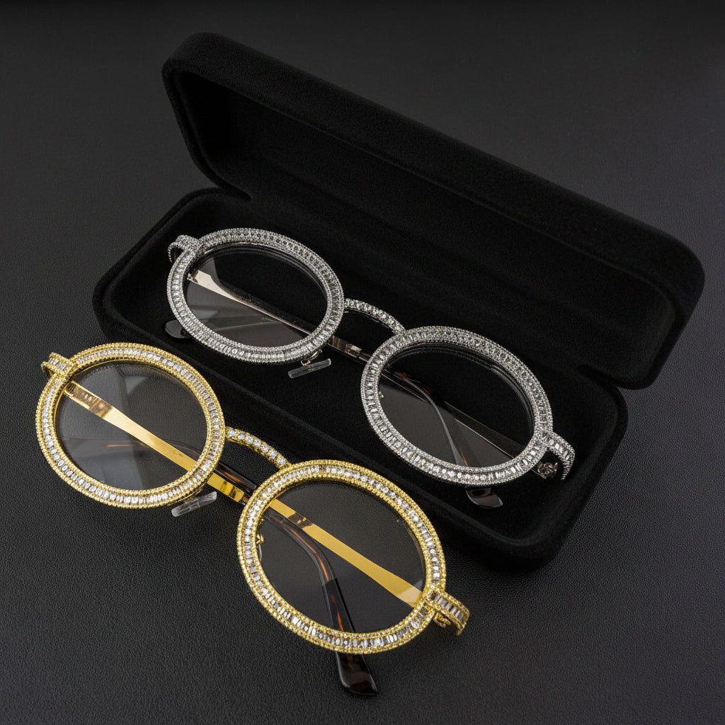 Trendy High-End Metal Diamond-Studded Sunglasses