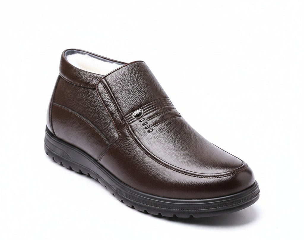 Leather High-Top Shoes