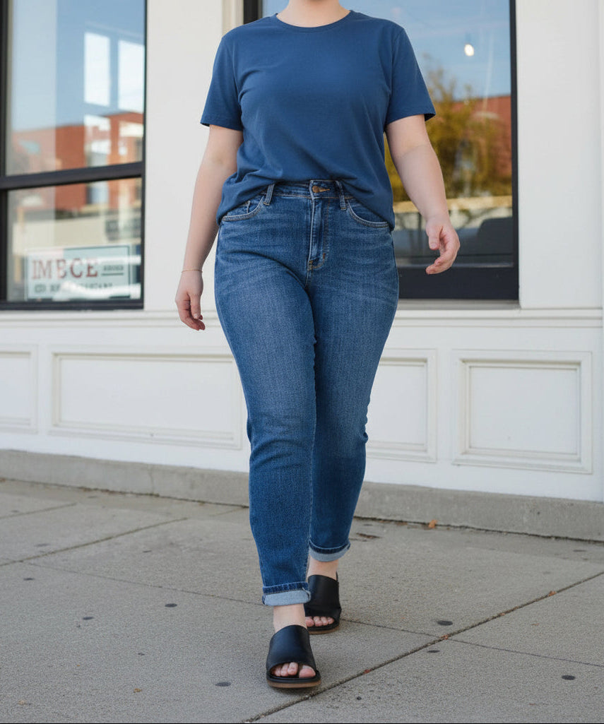 High Grinding Elastic Plus Size Women's Jeans