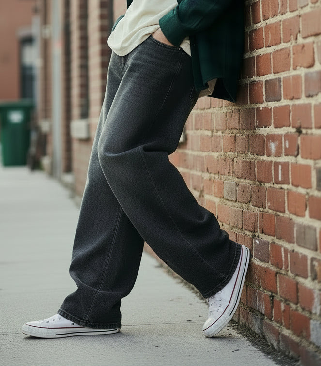 Retro Wide-Leg Denim