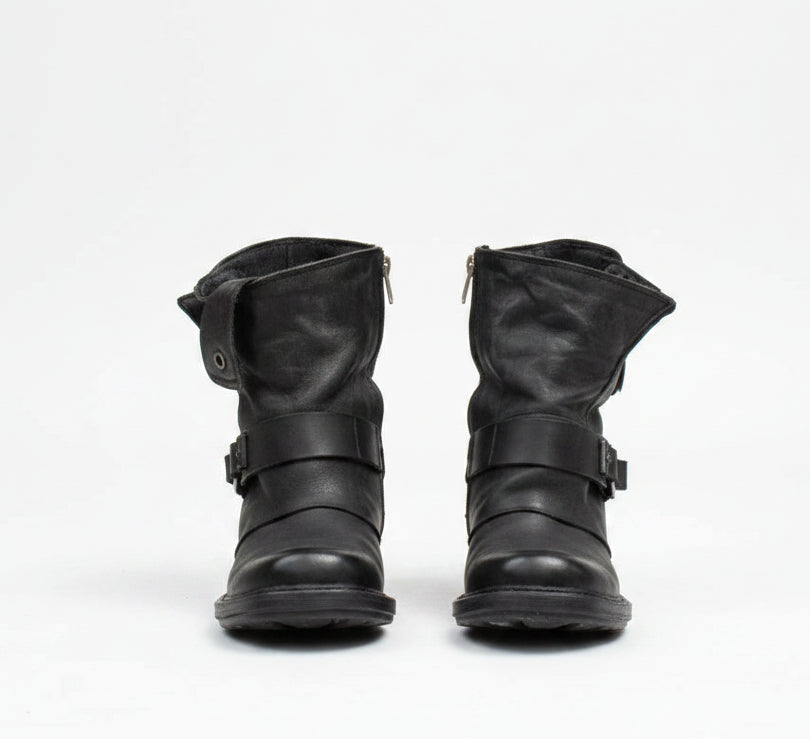 Comfortable Low Heel Ankle Boots with Buckle