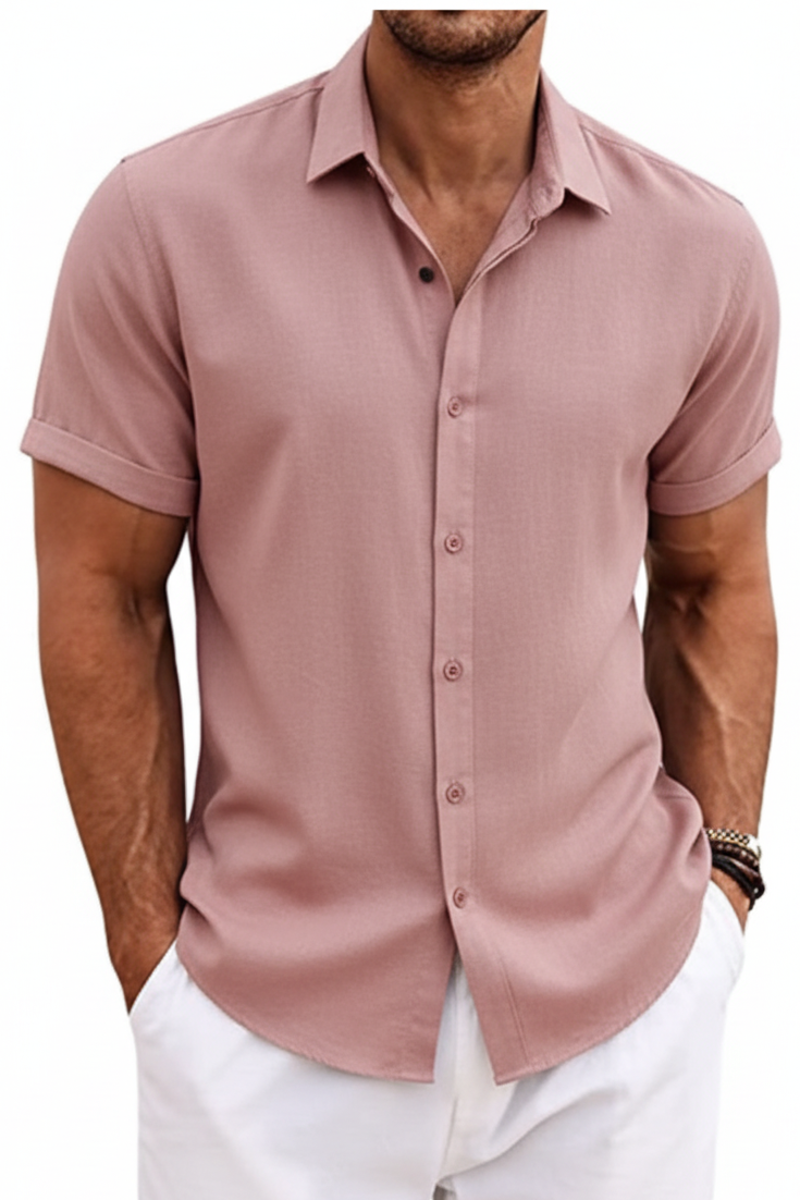 OLIVER™ Men's Cotton Linen Short-Sleeve