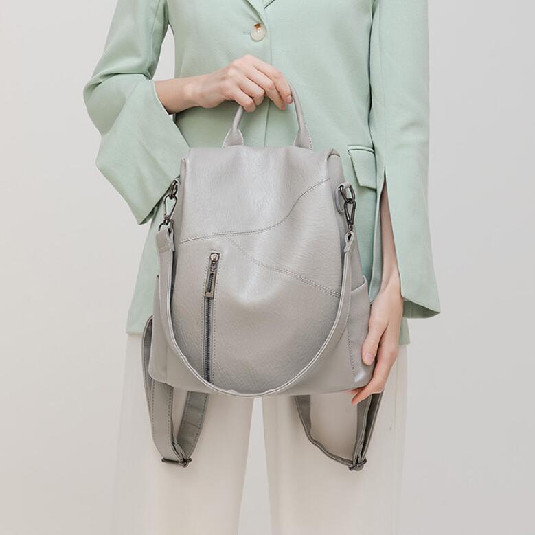 Women's Soft Leather Anti-Theft Backpack