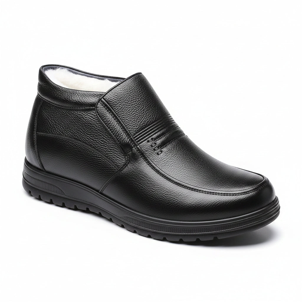 Leather High-Top Shoes