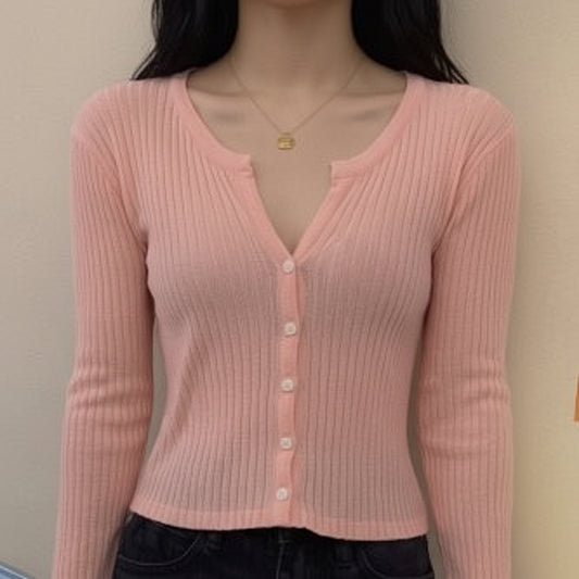 Women's V-Neck Loose Knit Cardigan