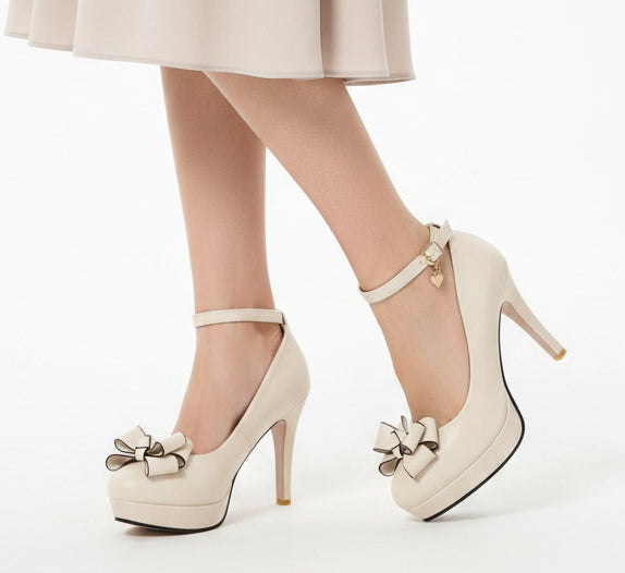 Sweet Bow Women's Platform Heels