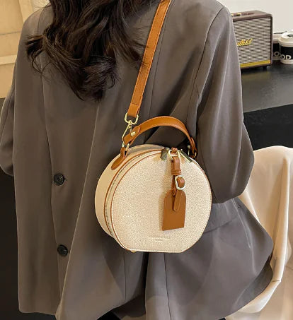 Vintage Leather Box Crossbody Bag
