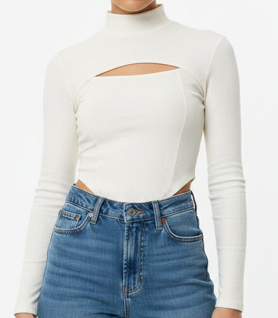 Women's High Neck Long-Sleeve T-Shirt