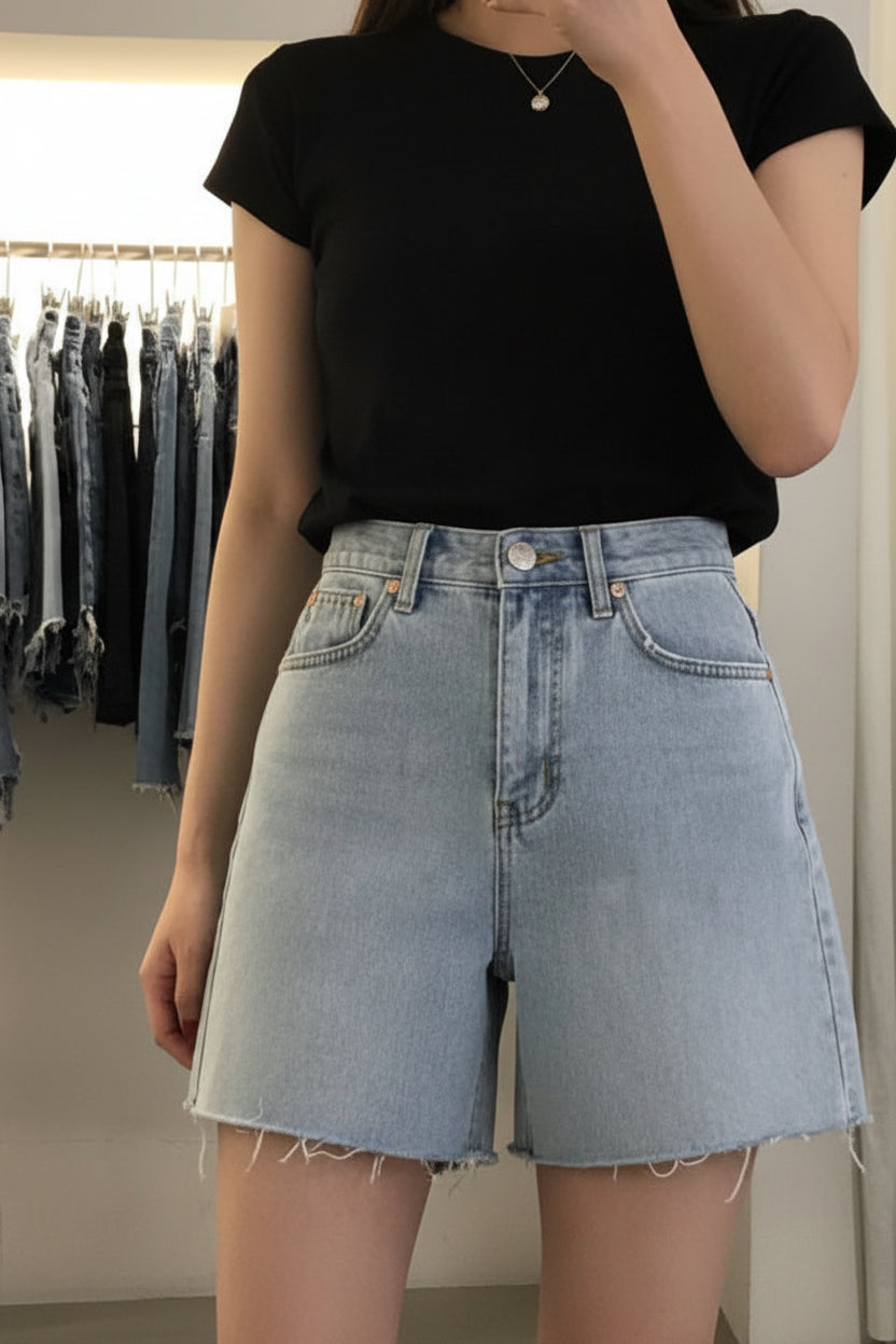 Loose Casual Women's Five-Point Denim Shorts