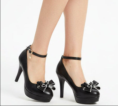Sweet Bow Women's Platform Heels