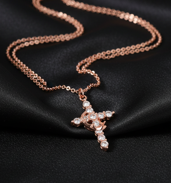 Crown Cross Necklace