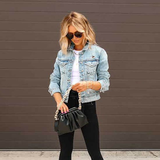 Women's Cropped Ripped Denim Jacket