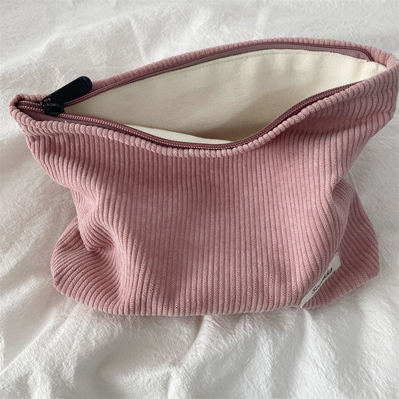 Corduroy Travel Cosmetic Bag - Organizer
