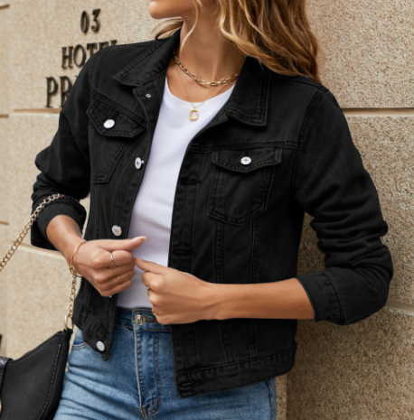 Women's Denim Jacket - Multi-Color