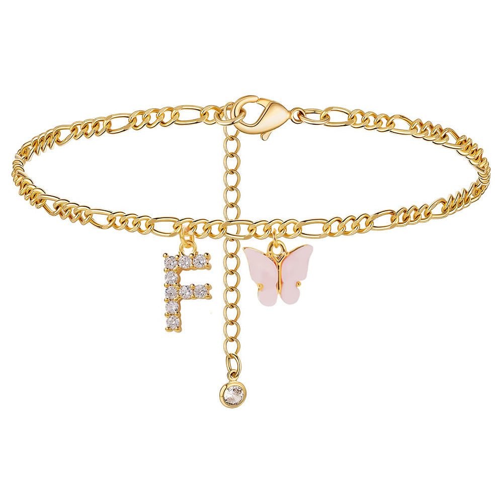 Lady's Titanium Steel Figaro Anklet