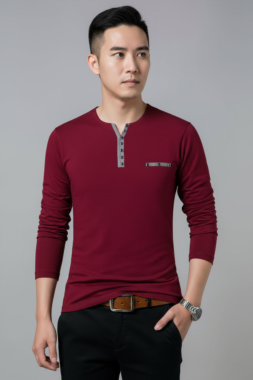 Cotton 3/4-Sleeve Tee